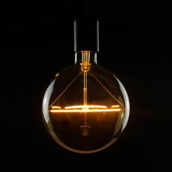 E27 5W LED gömblámpa Ø15cm vintage arany 1,900K kép
