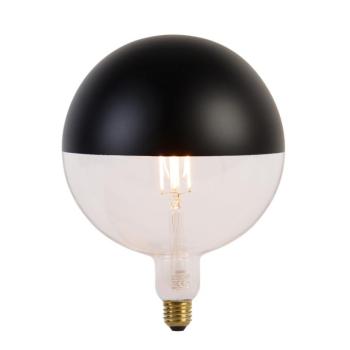E27 szabályozható LED izzó tükörüveg G200 fekete 6W 360lm 1800K kép