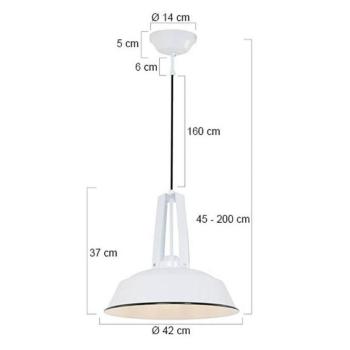 Eden lógó világítás, fehér, fém, E27 foglalat kép
