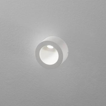 Egger DLS LED fali lámpa Saxo On, Ø 8 cm, alumínium, fehér kép