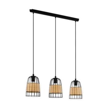 EGLO , 43313 , ANWICK , függeszték , E27 , 3X40W , IP20 , natúr kép