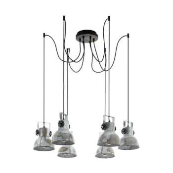 EGLO , 49732 , BARNSTAPLE , függeszték , E27 , 6X40W , IP20 , kopott hatású horganyzott kép
