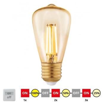 Eglo LED Dimmelhető izzó VINTAGE ST48 E27/3W/230V 2200K  kép