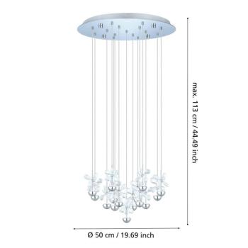 EGLO Stars Of Light LED lógó lámpa Pianopoli króm Ø 50 cm kép