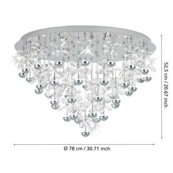 EGLO Stars Of Light LED mennyezeti lámpa Pianopoli króm Ø 78cm kép