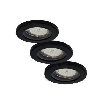 ELC Delfan LED beépíthető lámpa, 3 db, fekete kép