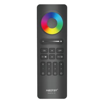 Elemes távirányító , mágneses , 2.4GHz , 4 zónás , CCT, dimmelhető , RGB ,  fekete , Miboxer (Mi-Light) , C5 kép
