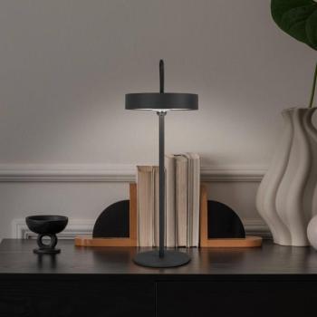 Ella LED-es újratölthető asztali lámpa, mágneses, fekete kép
