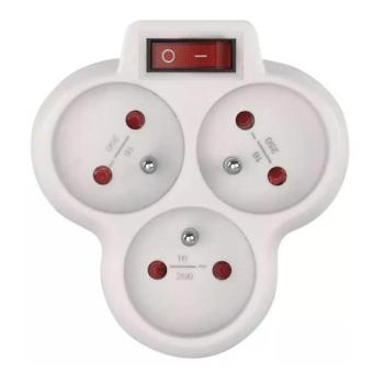  Elosztó kapcsolóval 3x10A/230V  kép