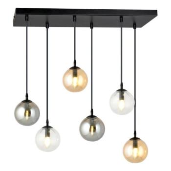 EMIBIG Csillár zsinóron COSMO 6xE14/10W/230V fekete/szürke/bézs/átlátszó  kép
