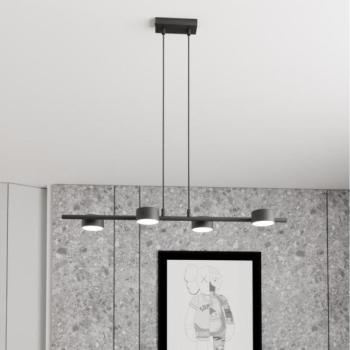 EMIBIG Csillár zsinóron SORA 4xGX53/12W/230V fekete  kép