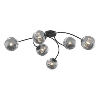 EMIBIG Felületre szerelhető csillár  VIBRA 6xE14/10W/230V fekete/szürke  kép