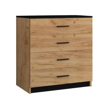 EMS Timon komód, craft tölgy/fekete kivitelben  kép