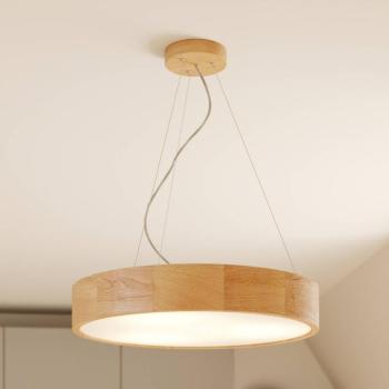 Envostar függesztéklámpa Kerio, Ø 47 cm, tölgyfa kép