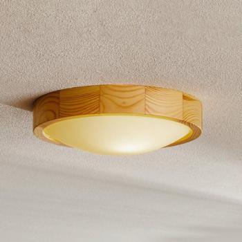 Envostar Zeus fa mennyezeti lámpa, fenyő, Ø27cm kép