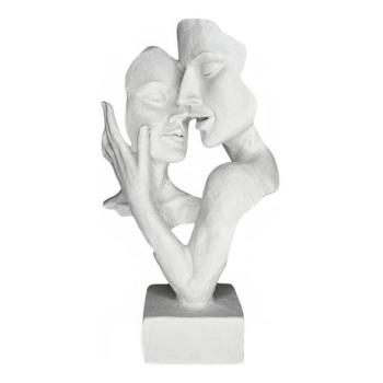 Estilo Home Asztali dísz 29x9x17 cm gyanta/fehér  kép