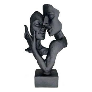 Estilo Home Asztali dísz 29x9x17 cm gyanta/fekete  kép