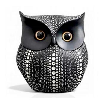 Estilo Home Fekete asztali dísz, 15 cm  kép