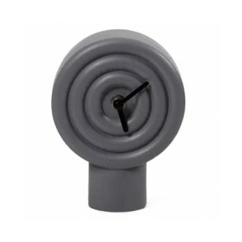 Estilo Home Kerámia asztali óra, 16 cm, 1xAA, szürke  kép