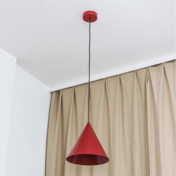  ETNA kábeles függőlámpa 1xE27/15W/230V, átm. 25 cm, piros  kép
