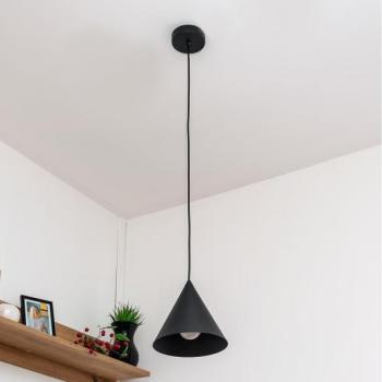  ETNA kábeles függőlámpa 1xE27/15W/230V, Ø 18,5 cm, fekete  kép