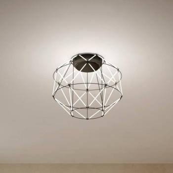 Euclide LED mennyezeti lámpa, fekete, fém, 35 cm széles kép