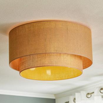 Euluna Boho juta mennyezeti lámpa természetes barna Ø60cm kép