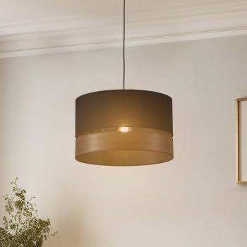 Euluna Levo lógó lámpa, Ø40cm sötét tölgy/fekete kép