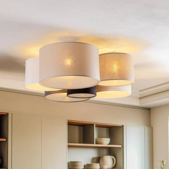 Euluna Lodge mennyezeti világítás, 6 izzós, többszínű kép