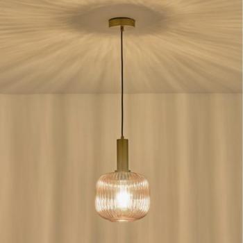 Eurolamp Csillár zsinóron 1xE27/15W/230V barna átm. 20 cm  kép