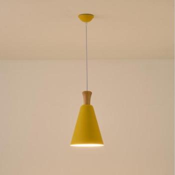 Eurolamp Csillár zsinóron 1xE27/15W/230V sárga átm. 20 cm  kép