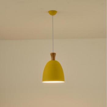 Eurolamp Csillár zsinóron 1xE27/15W/230V sárga átm. 23 cm  kép