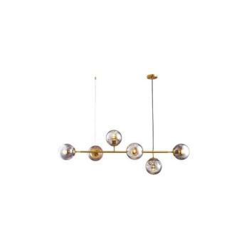 Eurolamp Csillár zsinóron 6xE27/10W/230V arany  kép