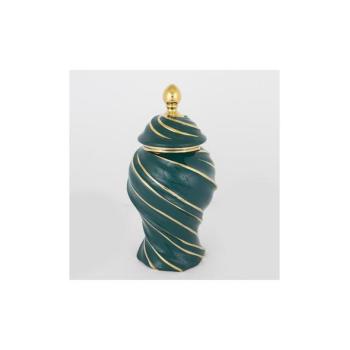 Eurolamp Kerámia tégely 35x18,5 cm arany/zöld  kép
