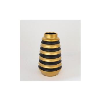 Eurolamp Kerámia váza 25x14 cm arany/fekete  kép
