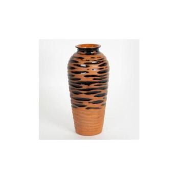 Eurolamp Kerámia váza 28,8x13,5 cm tégla/fekete  kép