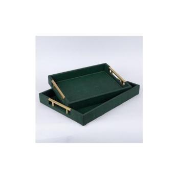 Eurolamp KÉSZLET 2x Dekoratív tálca 40x30/34x24 cm zöld  kép