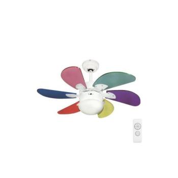Eurolamp Mennyezeti látor 1xE27/70W/230V átm. 90 cm színes + távirányítás  kép