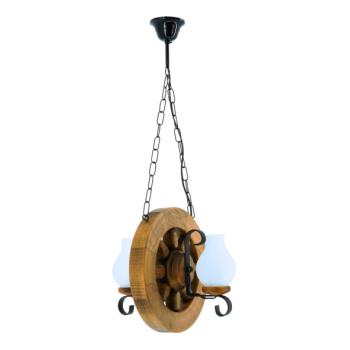 Exodus Lighting Srl Csillár láncon ROATA 2xE14/40W/230V bükkfa  kép