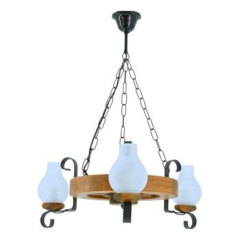 Exodus Lighting Srl Csillár láncon ROATA 3xE14/40W/230V bükkfa  kép