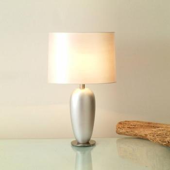 Ezüst asztali lámpa LAMBDA, magassága 65 cm kép
