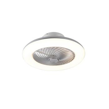 Ezüst színű mennyezeti ventilátor 55,5 cm LED-del, fényerőszabályzóval és távirányítóval - Clima kép