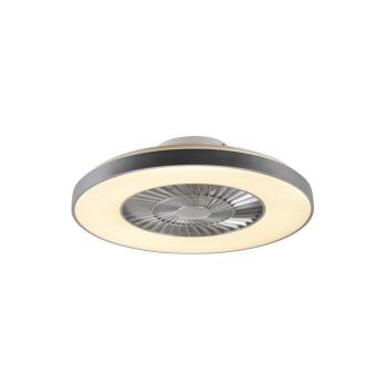 Ezüst színű mennyezeti ventilátor csillag effektussal 60cm LED-del, fényerőszabályzóval és távirányítóval - Climo kép