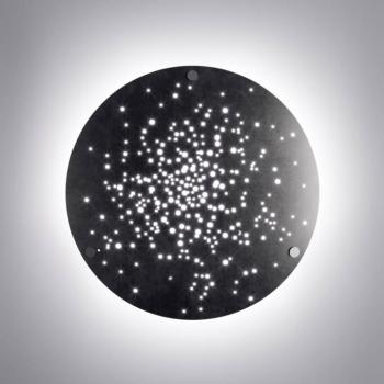 Fabbian Lens LED fali lámpa Ø 60 cm bronzozott kép