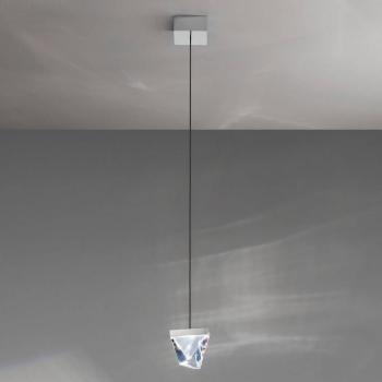 Fabbian Tripla LED függő lámpa kristály alumínium kép