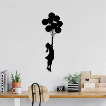  Fali dekoráció 100x34 cm lány fém  kép