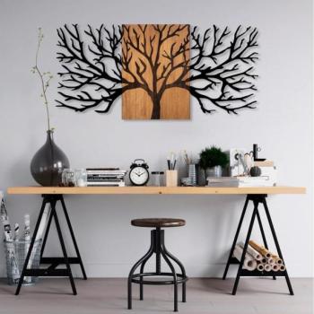  Fali dekoráció 150x70 cm fa/fém faág mintával  kép