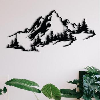  Fali dekoráció 30x67 cm hegy motívummal, fém kivitelben  kép