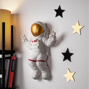  Fali dekoráció 47x35 cm astronaut arany  kép
