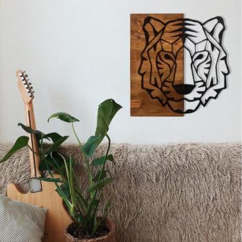  Fali dekoráció 56x58 cm tigris fa/fém  kép